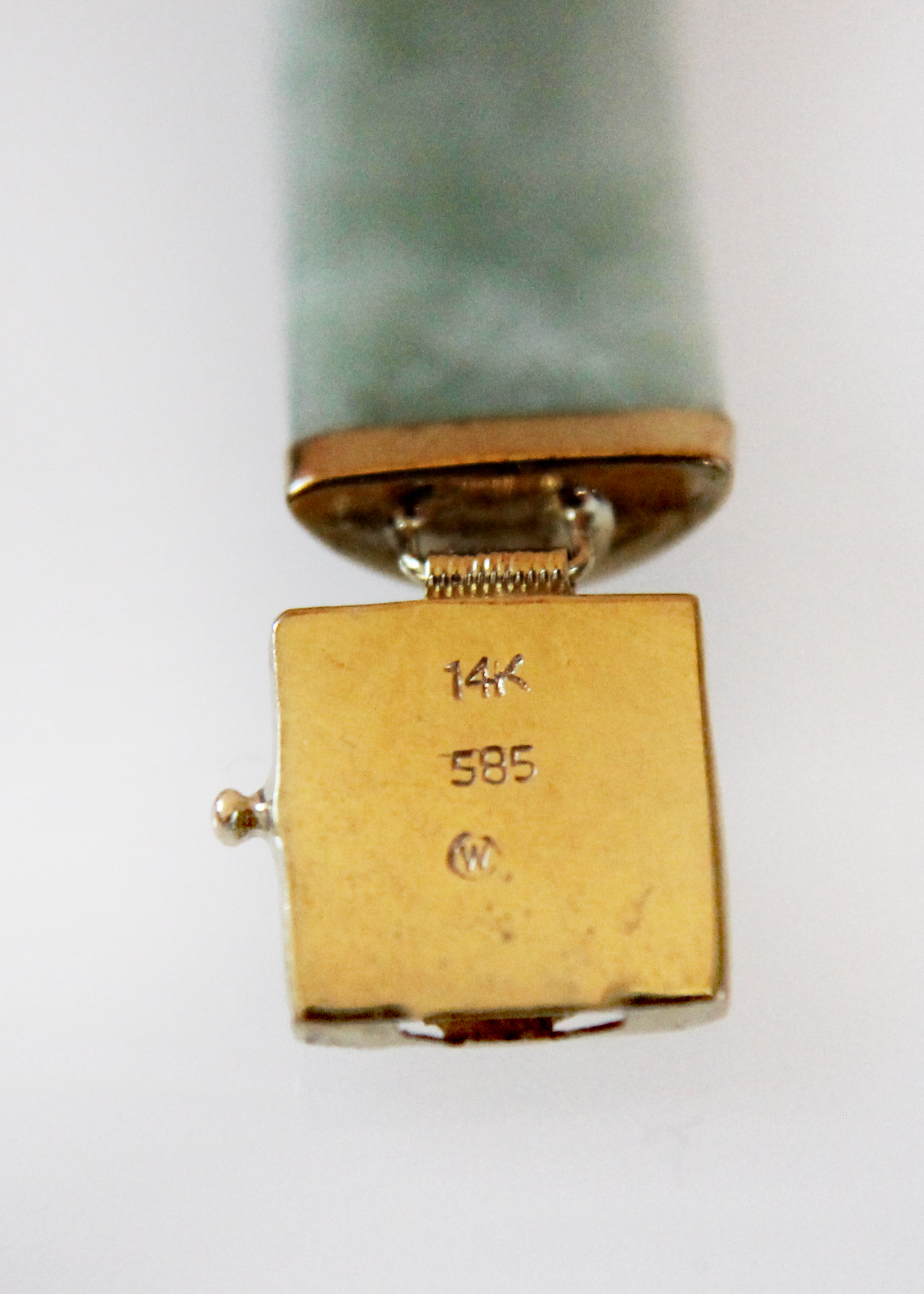 Chinese Jade and 14K Yellow Gold Bracelet