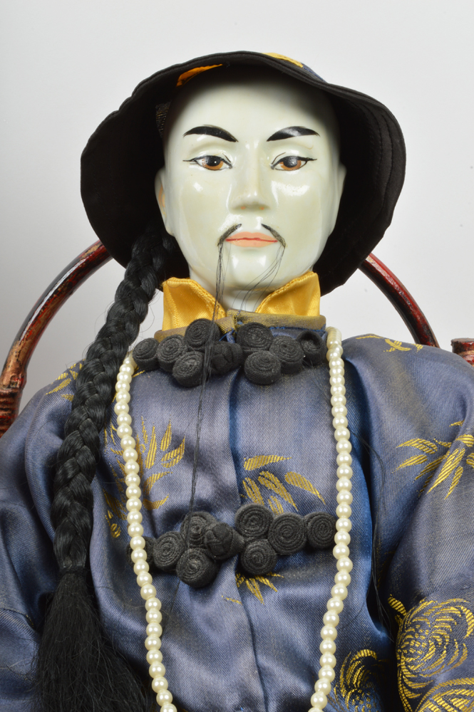 Pair of Large Hand Painted Porcelain Orma Dolls