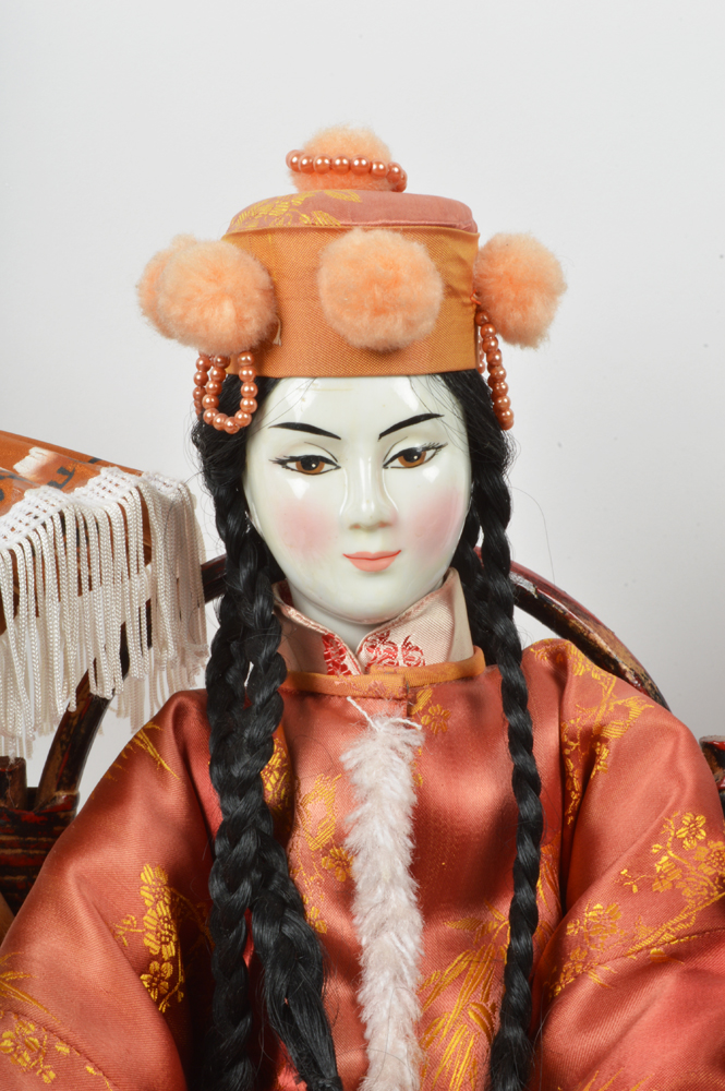 Pair of Large Hand Painted Porcelain Orma Dolls