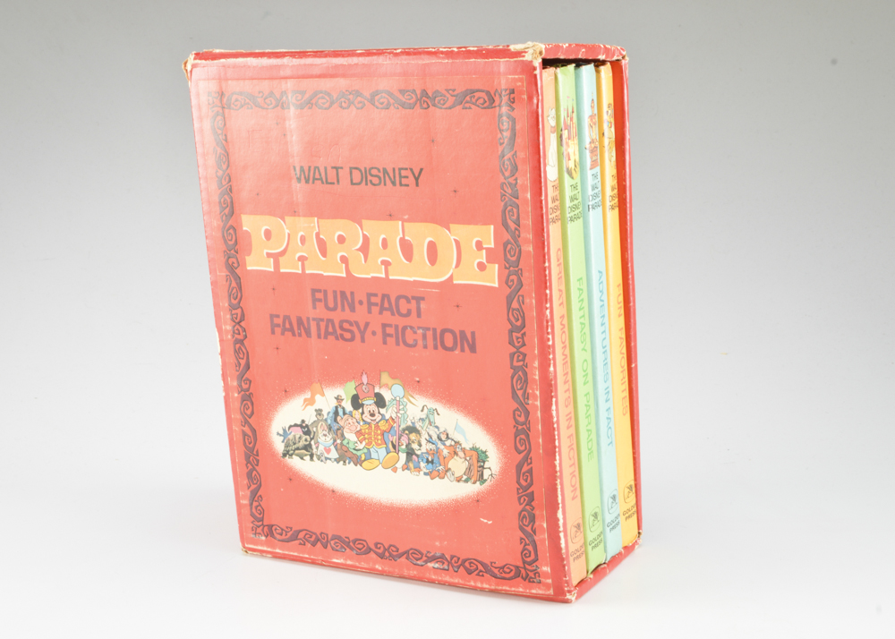 Walt Disney "Parade" Four Book Slipcase Series of Childrens Books