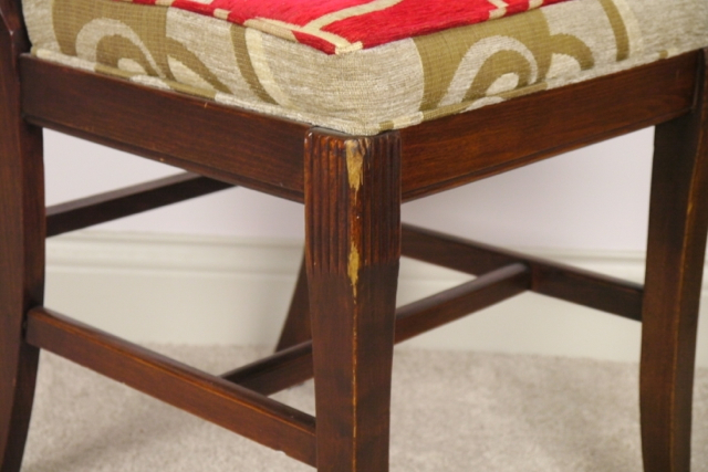 Vintage Side Chair with Modern Upholstery 