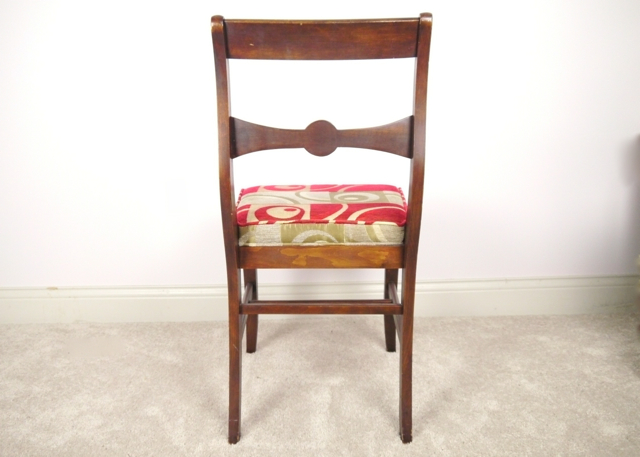 Vintage Side Chair with Modern Upholstery 