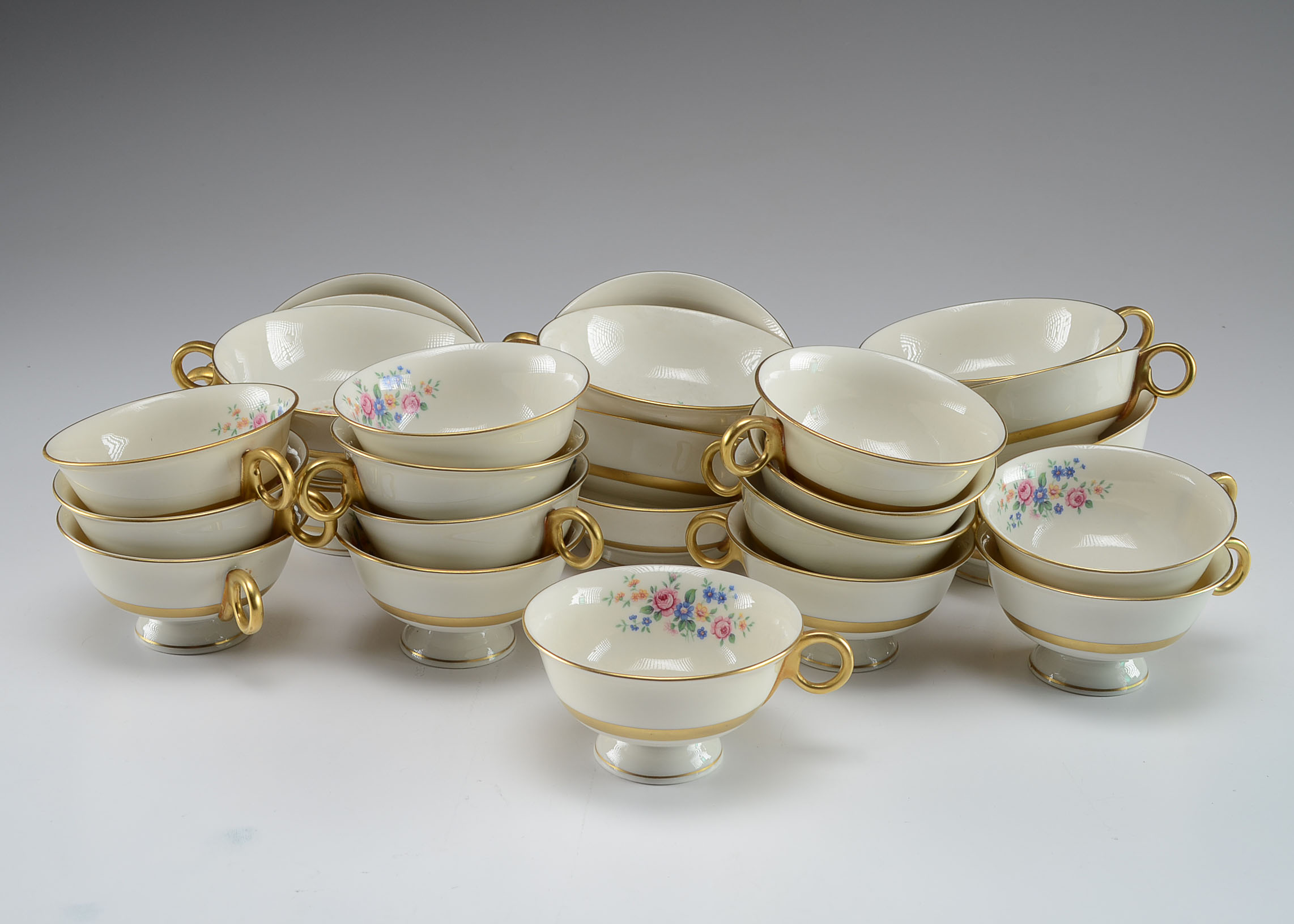 Set of Theodore Haviland China in "Gainsborough" Pattern