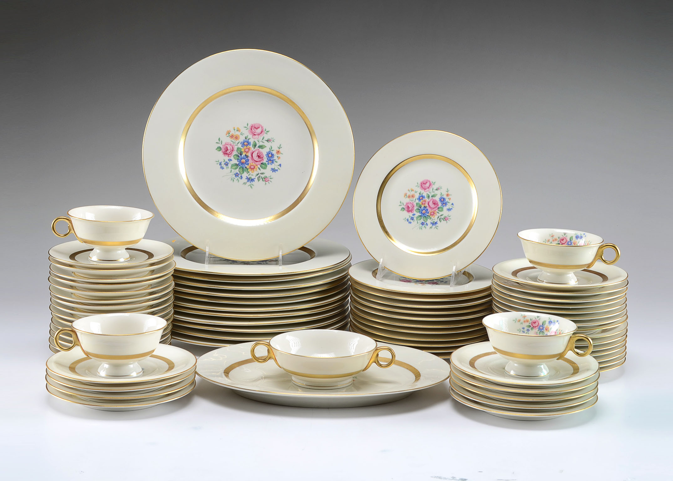 Set of Theodore Haviland China in "Gainsborough" Pattern