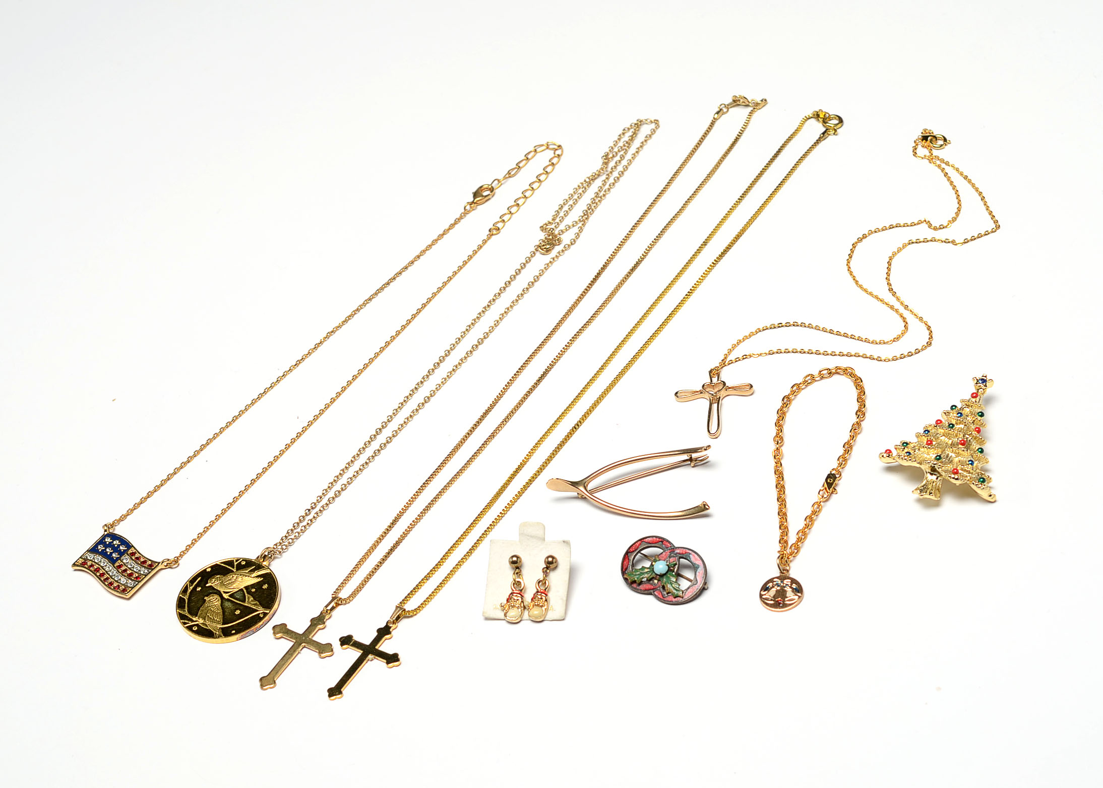 Group of Holiday Themed Costume Jewelry