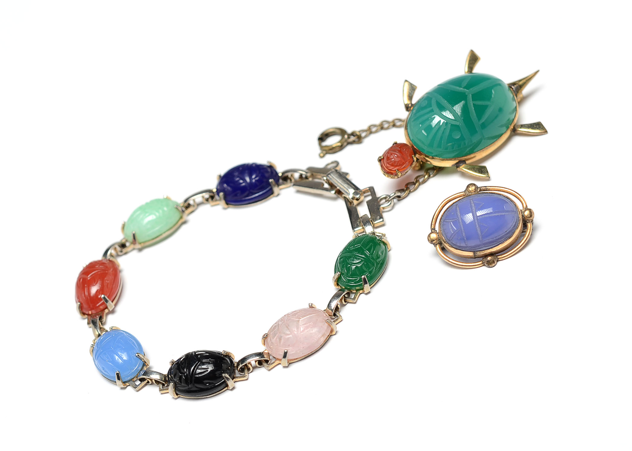 Group of Scarab Jewelry