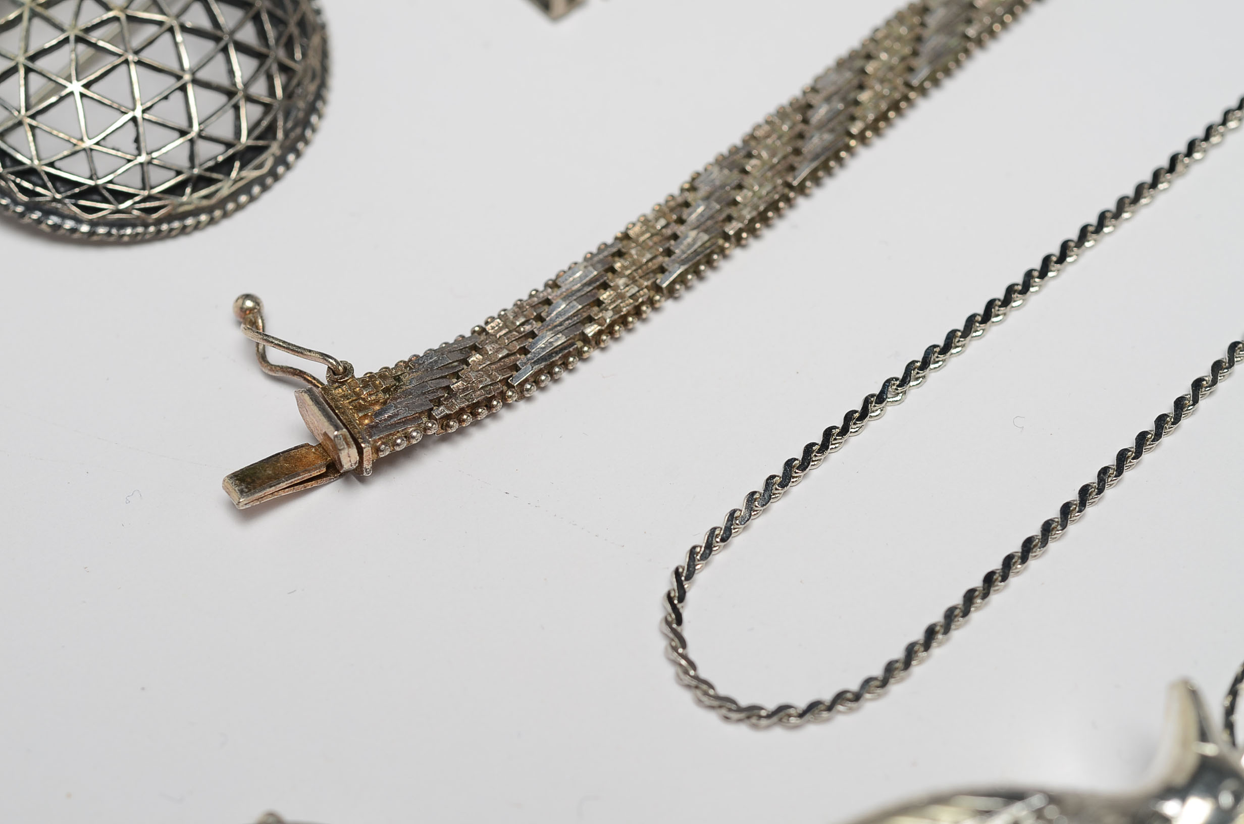 Assortment of Silver Tone Jewelry