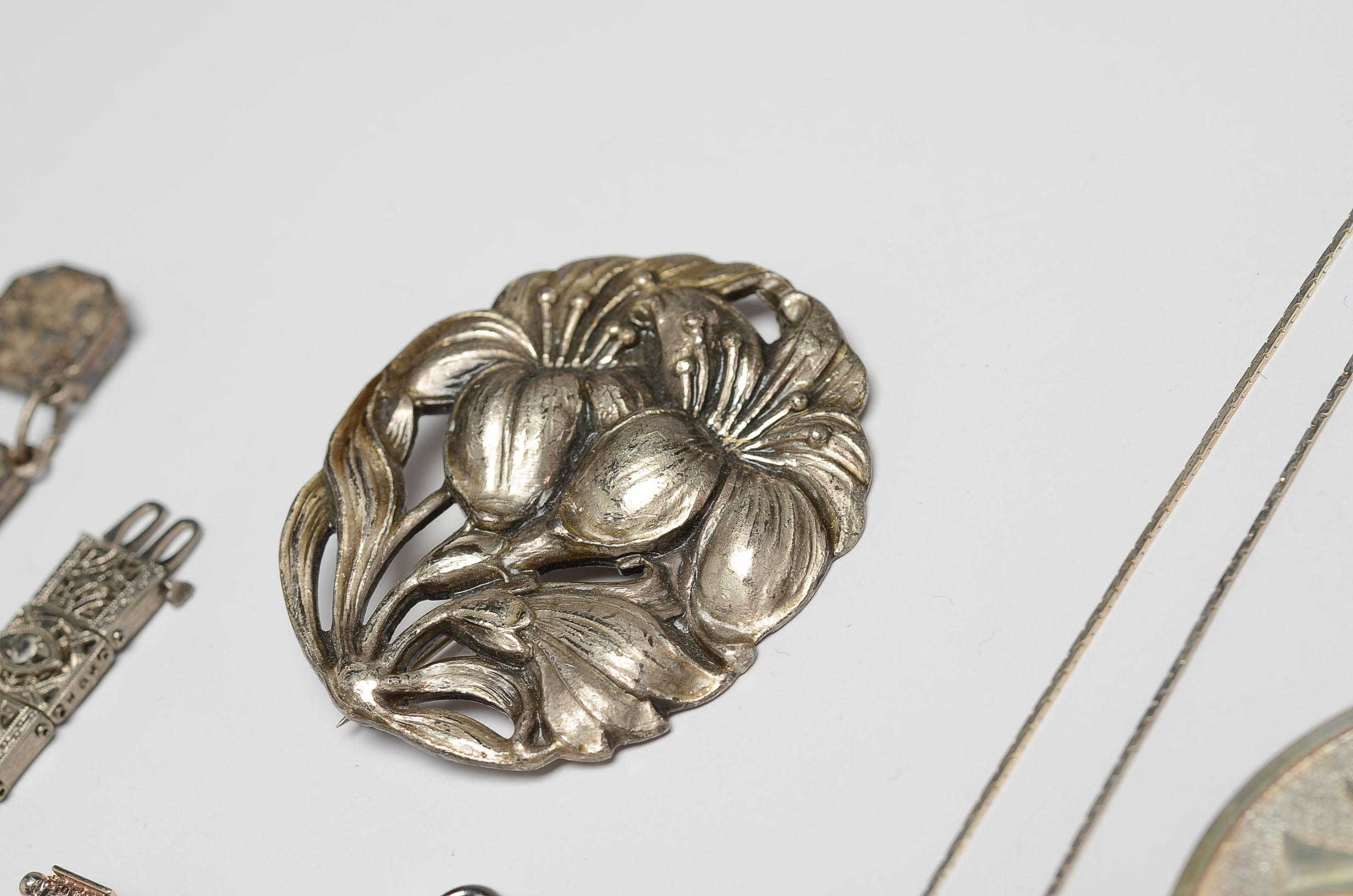 Assortment of Silver Tone Jewelry