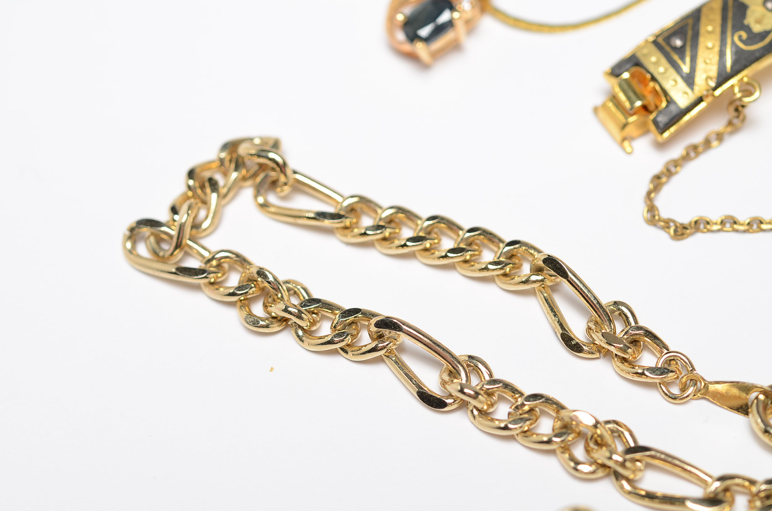 Group of Gold Tone Costume Jewelry