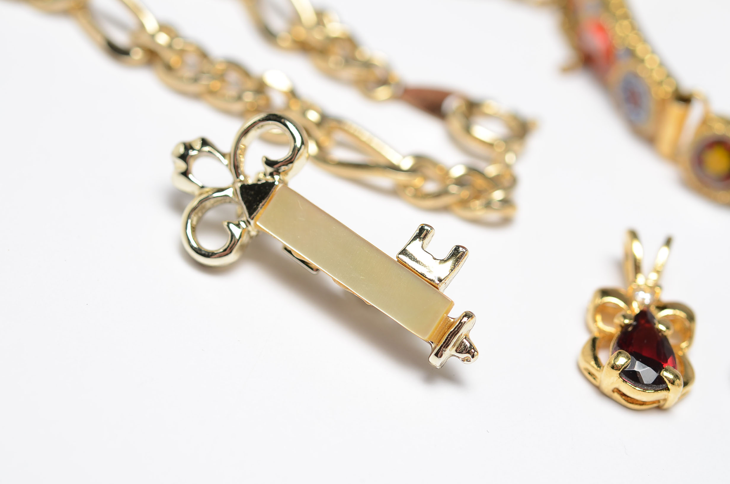 Group of Gold Tone Costume Jewelry