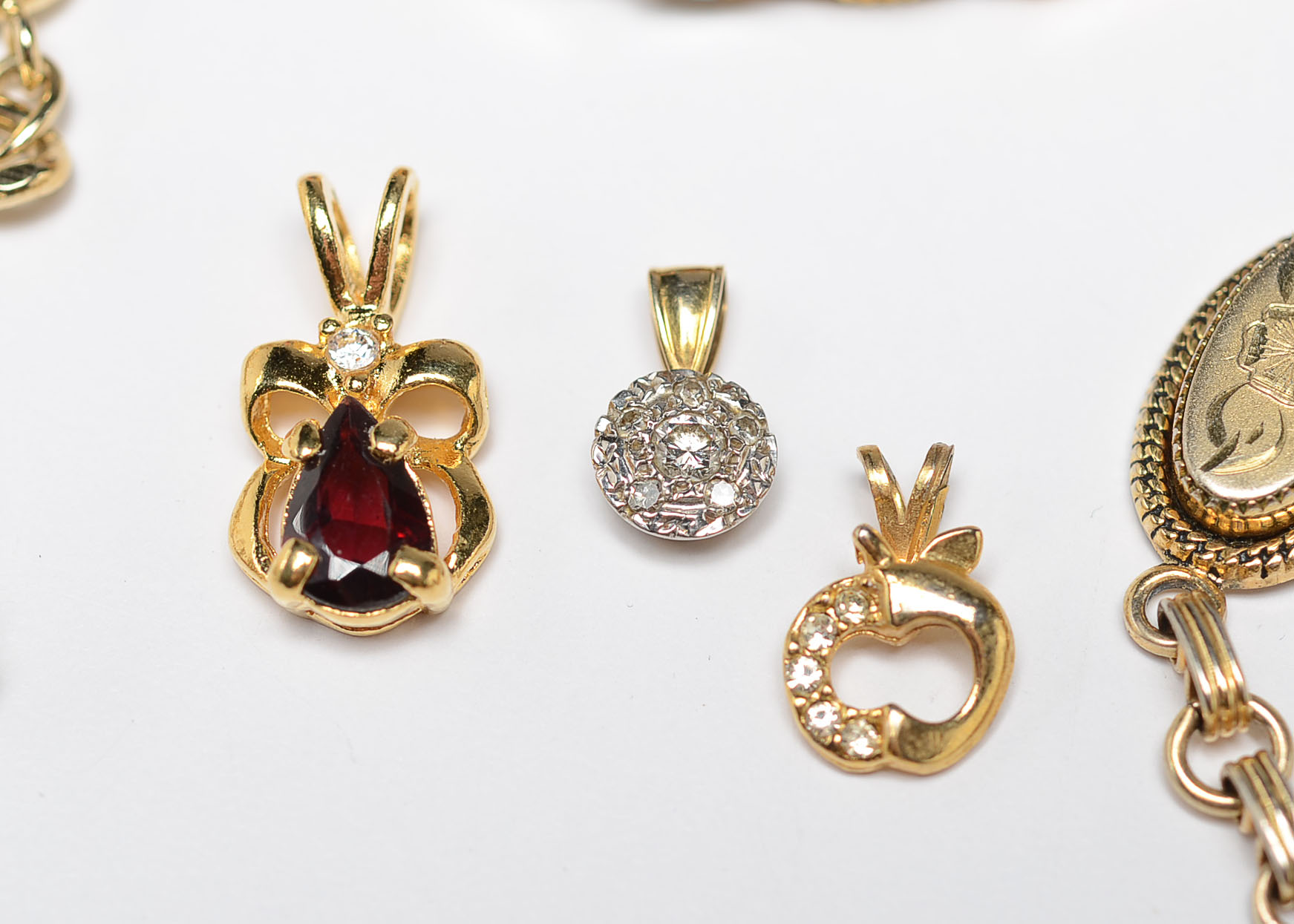 Group of Gold Tone Costume Jewelry