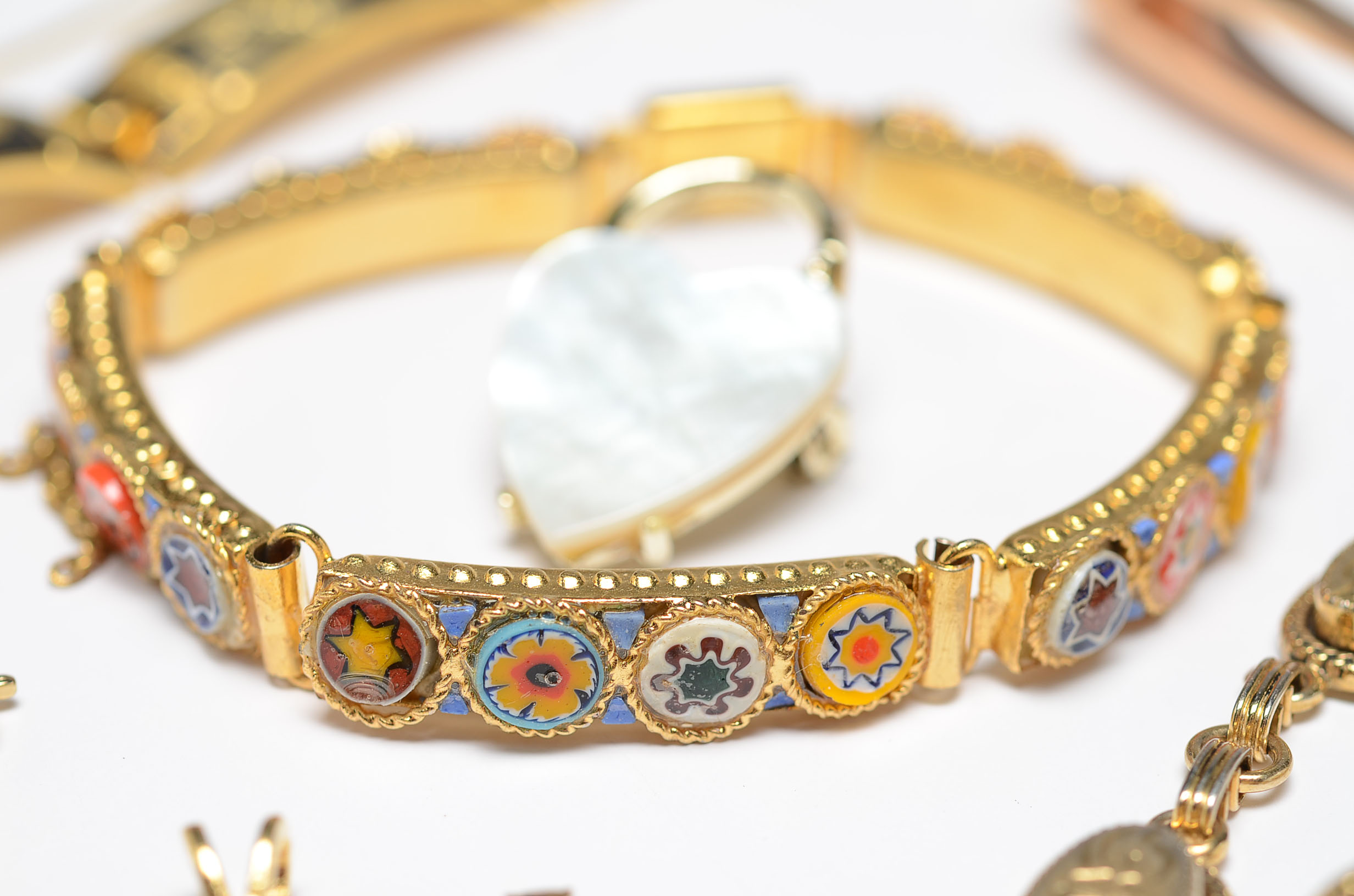 Group of Gold Tone Costume Jewelry