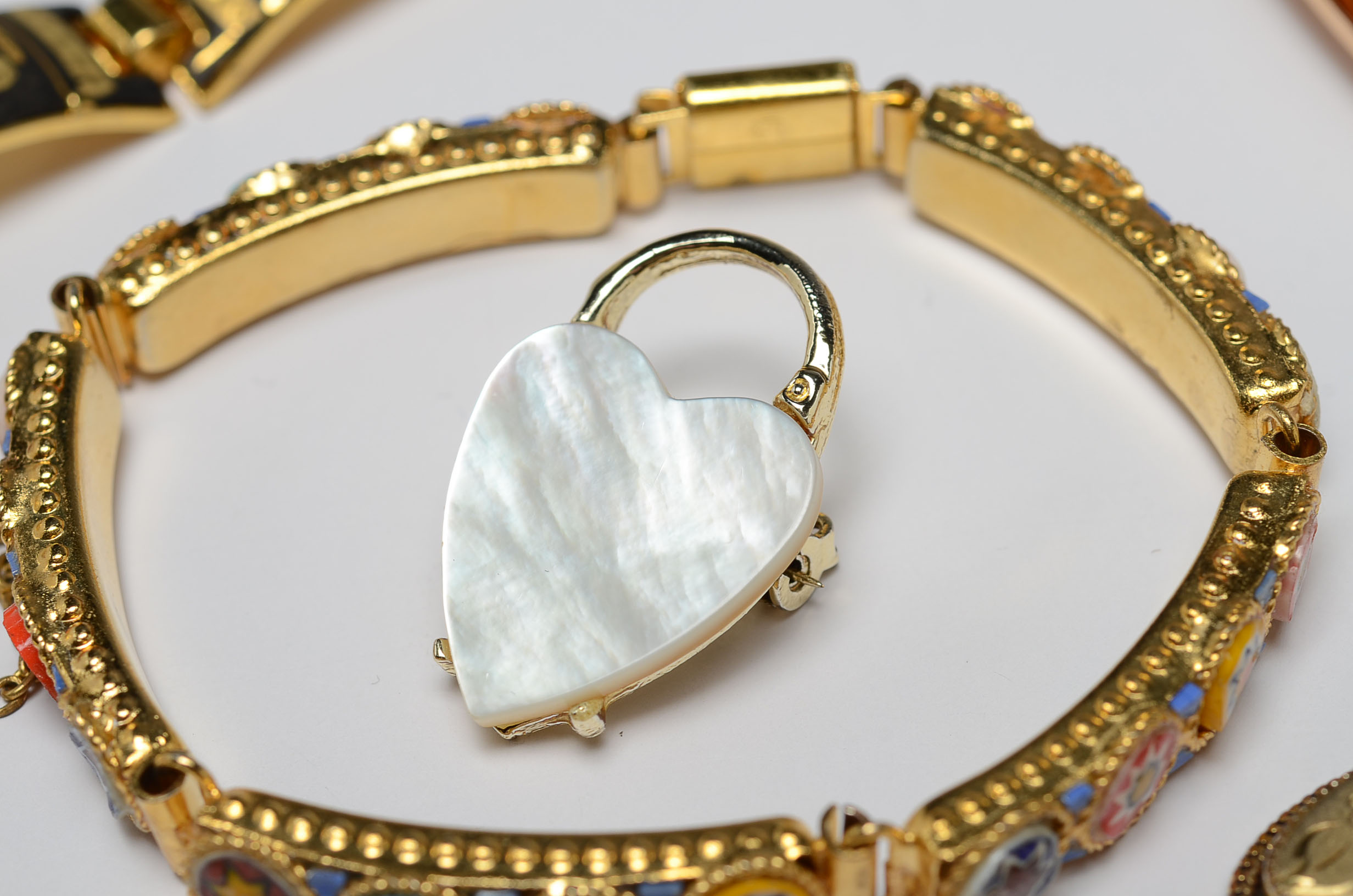 Group of Gold Tone Costume Jewelry