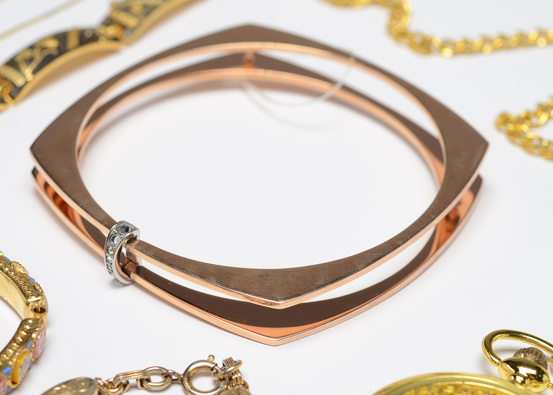 Group of Gold Tone Costume Jewelry