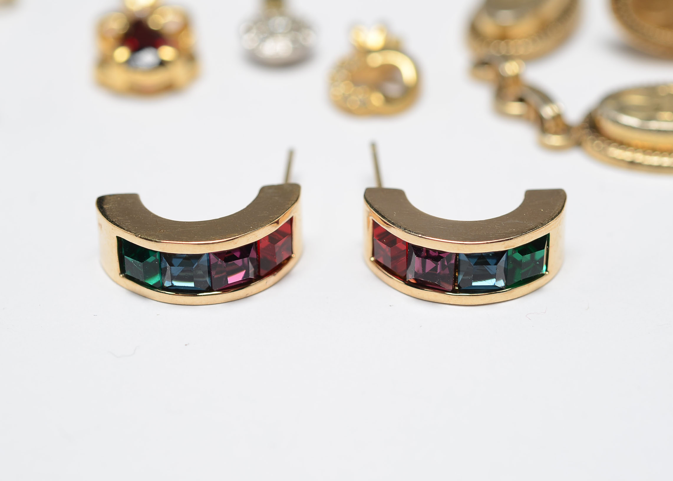 Group of Gold Tone Costume Jewelry