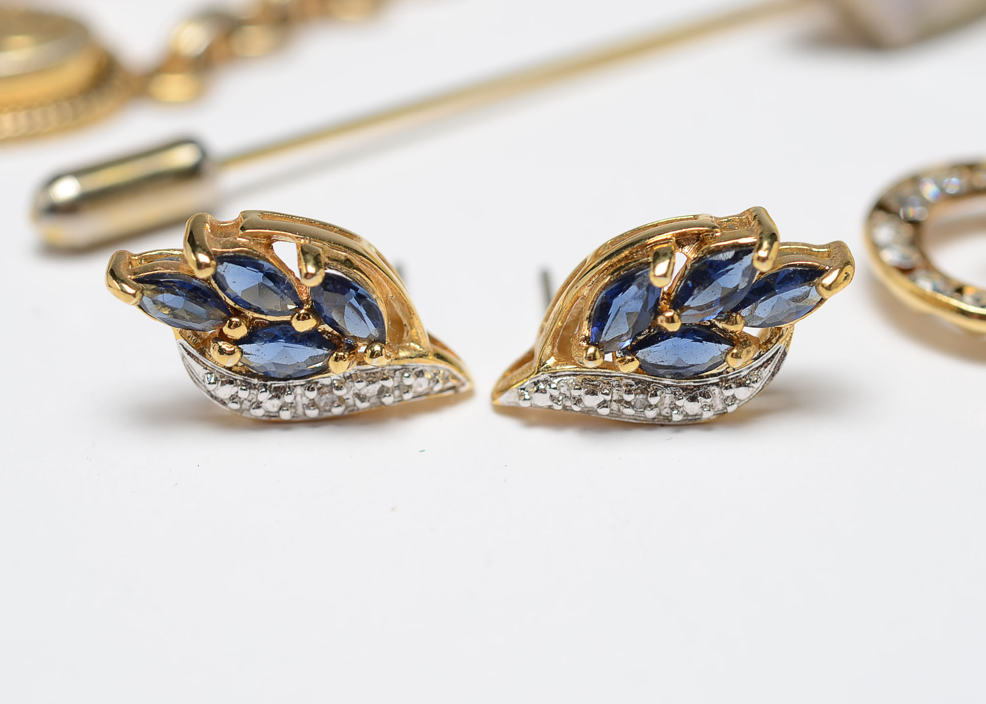 Group of Gold Tone Costume Jewelry