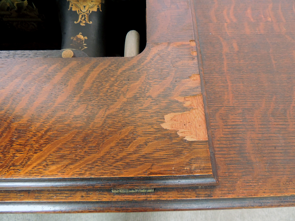 Antique Sphinx Model 27 Singer Treadle Sewing Machine and Cabinet