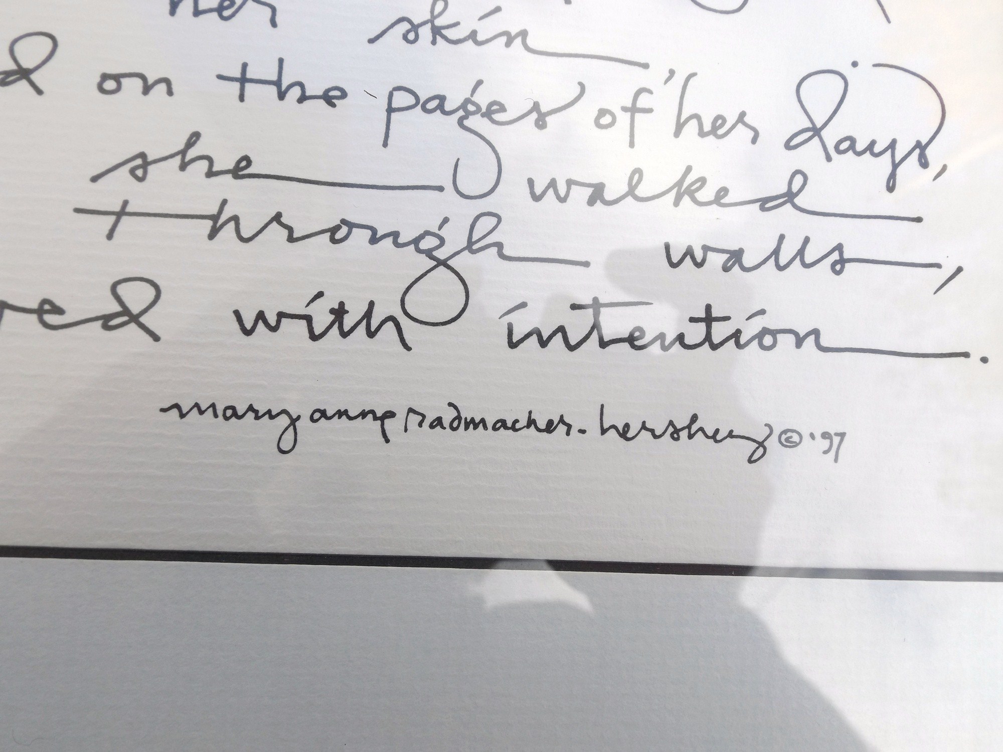 Framed Calligraphic 'Living Eulogy'