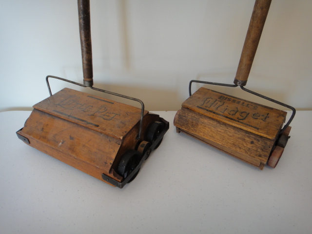 Rare Child's Vintage Bissell's Midget & Little Pet Push Sweepers