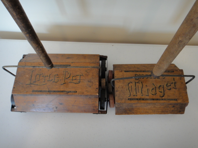 Rare Child's Vintage Bissell's Midget & Little Pet Push Sweepers