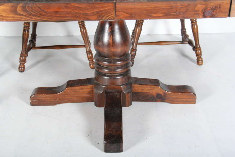 Vintage Ethan Allen Colonial Style Pine Dining Set