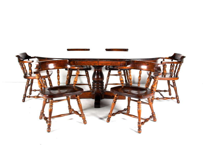 Vintage Ethan Allen Colonial Style Pine Dining Set