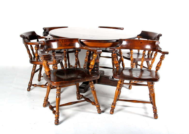 Vintage Ethan Allen Colonial Style Pine Dining Set