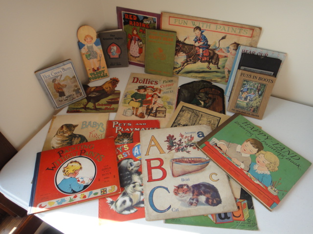 Children's Vintage Books, Paint Books, Activity Books and More