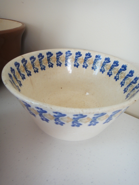 Two Vintage Yellow Ware Bowls and More