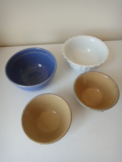 Two Vintage Yellow Ware Bowls and More
