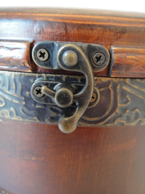 Pair of Vintage Oval Wood Decorative Boxes