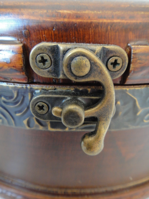 Pair of Vintage Oval Wood Decorative Boxes
