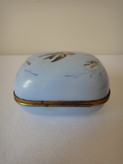 Vintage Enamel Hand Painted Trinket Box