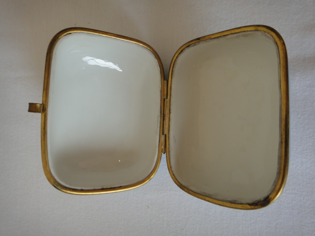 Vintage Enamel Hand Painted Trinket Box