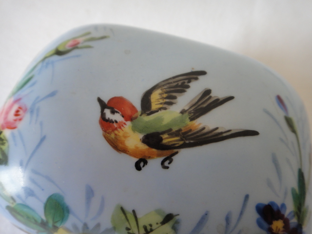 Vintage Enamel Hand Painted Trinket Box