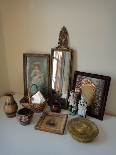 Antique Mirror, Print, Figurines, Pottery & More
