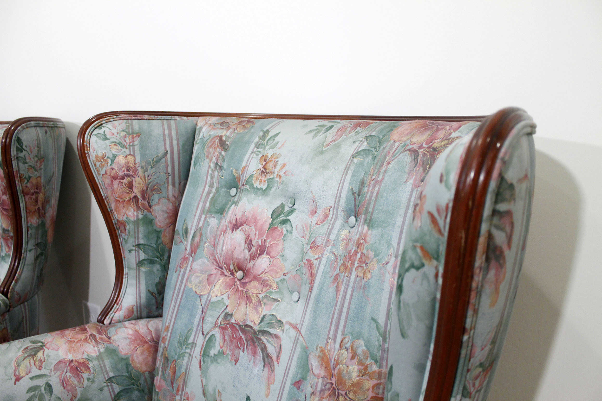 Pair of Vintage Wingback Chairs