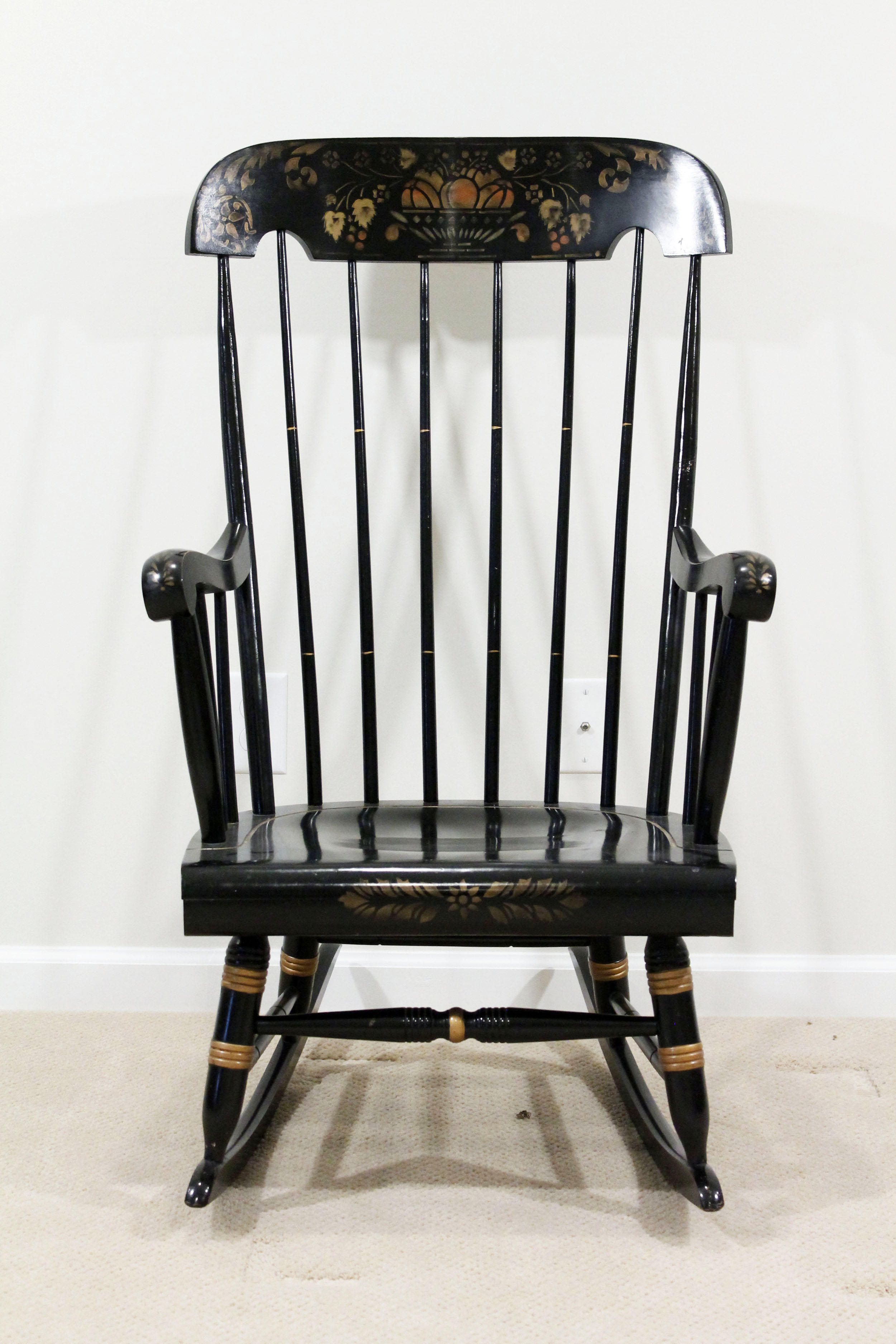 Vintage Nichols and Stone Windsor Style Rocking Chair