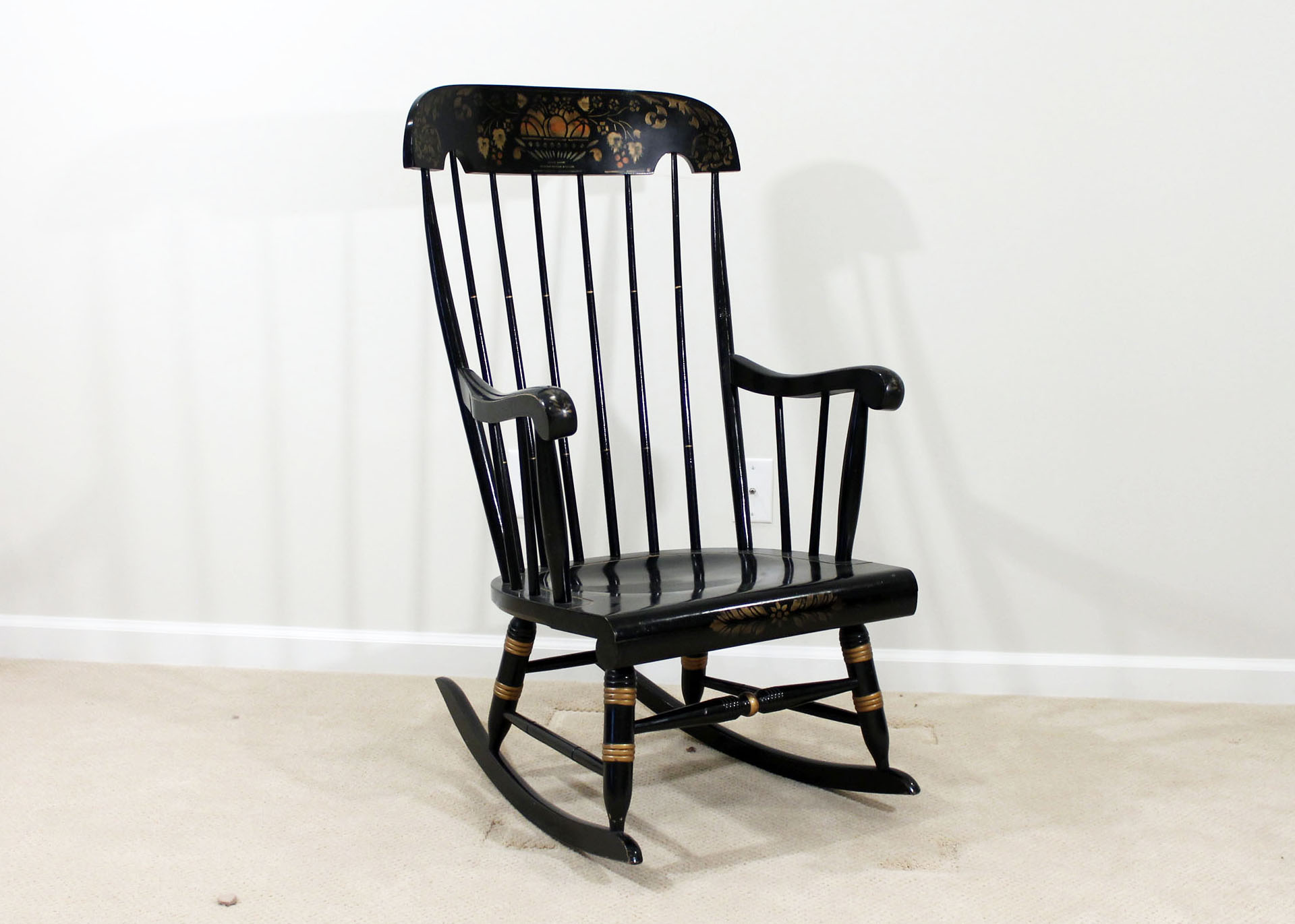 Vintage Nichols and Stone Windsor Style Rocking Chair
