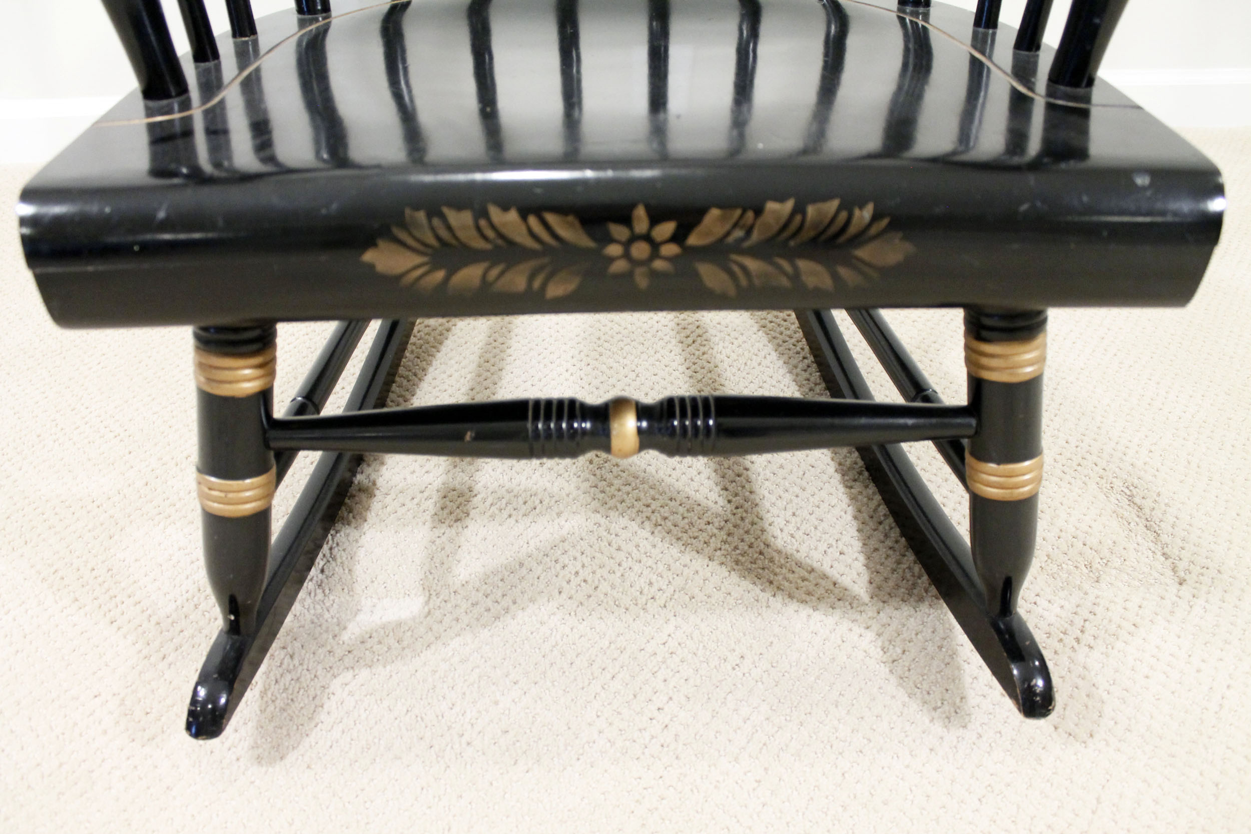 Vintage Nichols and Stone Windsor Style Rocking Chair