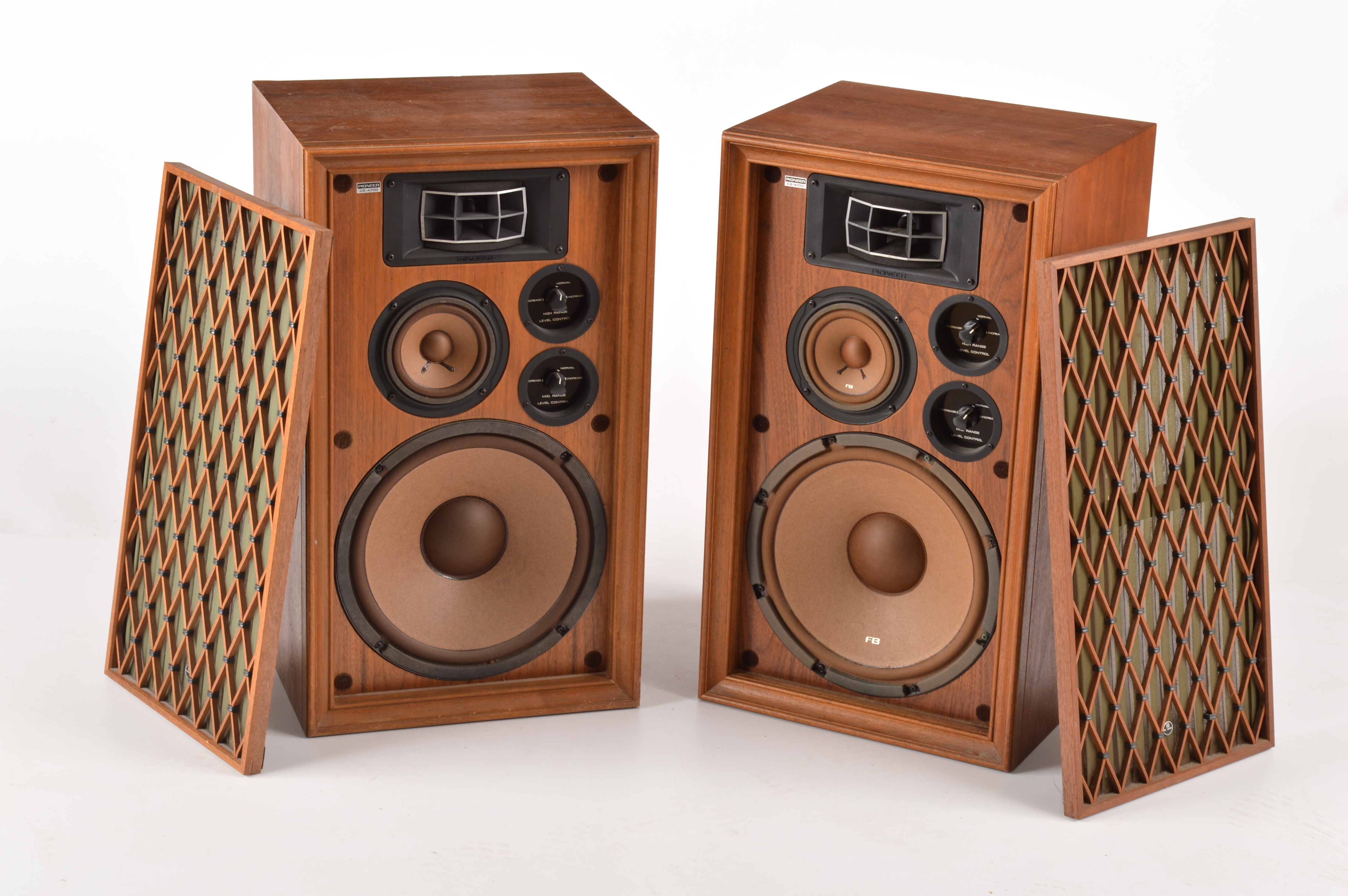 Two Pioneer Wooden Floor Speakers