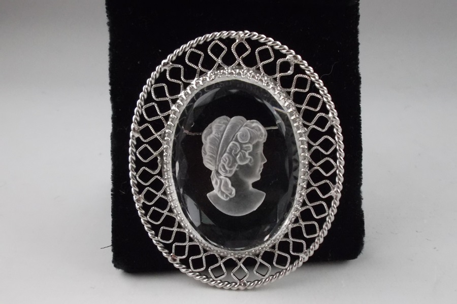 Whiting and Davis Intagilo Cut Glass Jewelry 