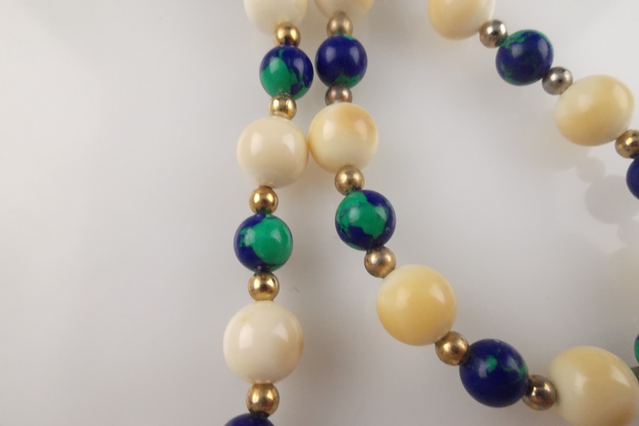1940s Walrus Ivory Bead Necklace