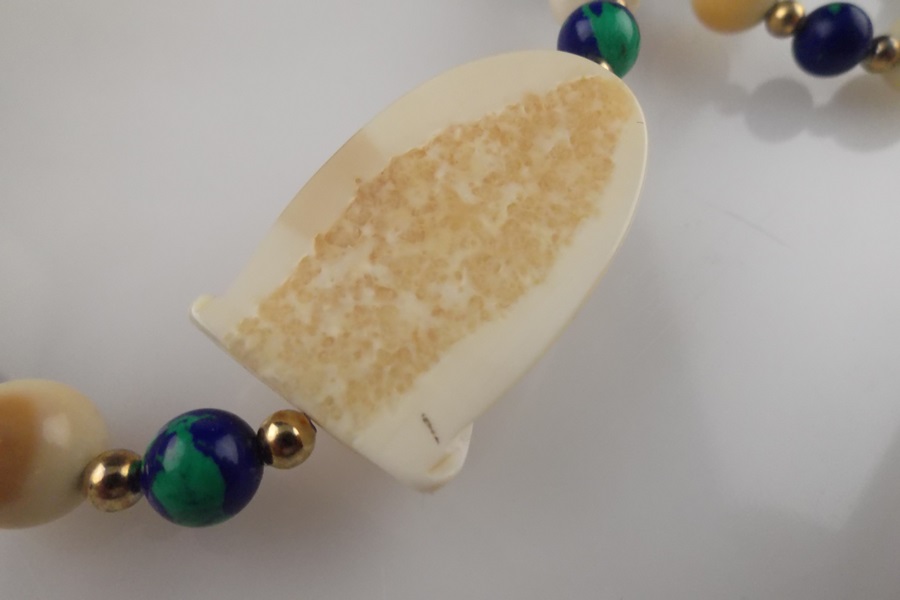 1940s Walrus Ivory Bead Necklace