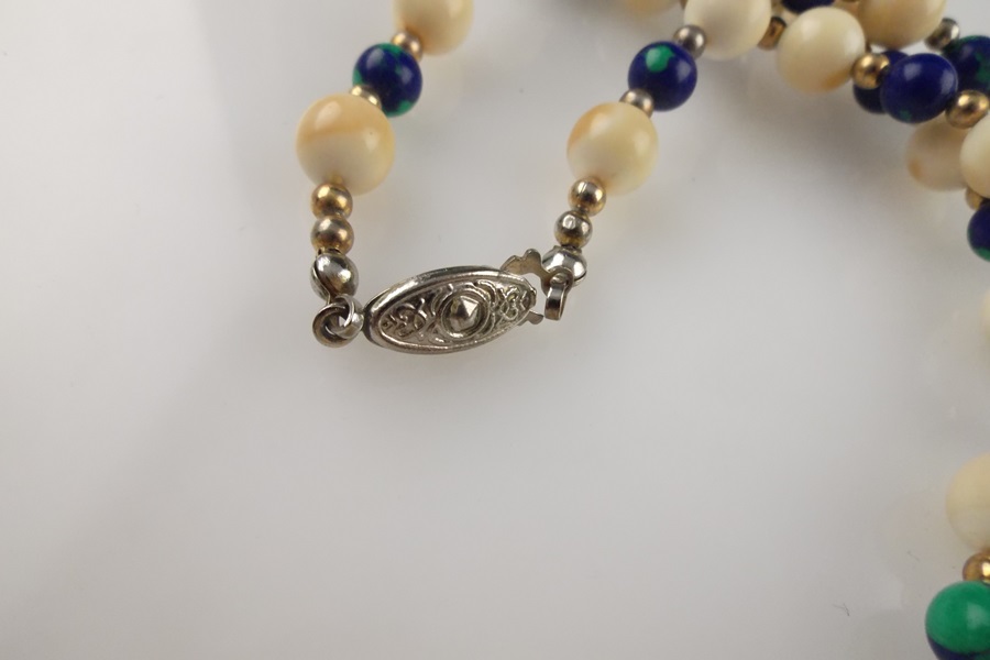 1940s Walrus Ivory Bead Necklace