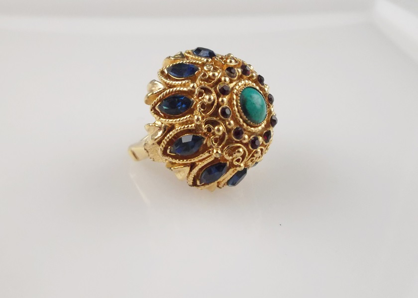 Vendome Gold Tone Dome Adjustable Ring