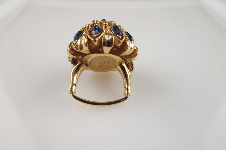 Vendome Gold Tone Dome Adjustable Ring