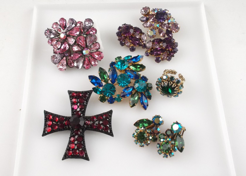 Assortment of Vintage Rhinestone Costume Jewelry