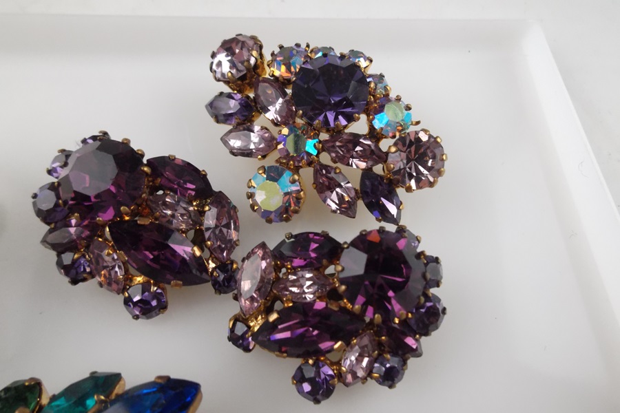 Assortment of Vintage Rhinestone Costume Jewelry