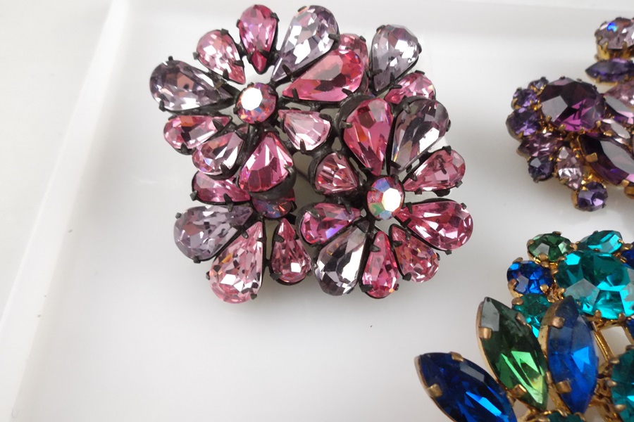 Assortment of Vintage Rhinestone Costume Jewelry